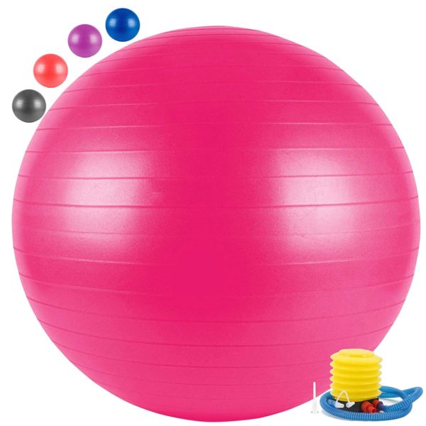 best anti brust yoga exercise gym ball with pink color